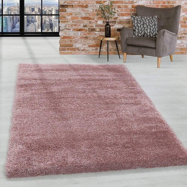 flycarpets Luna Hoogpolig Roze vloerkleed - Geo
