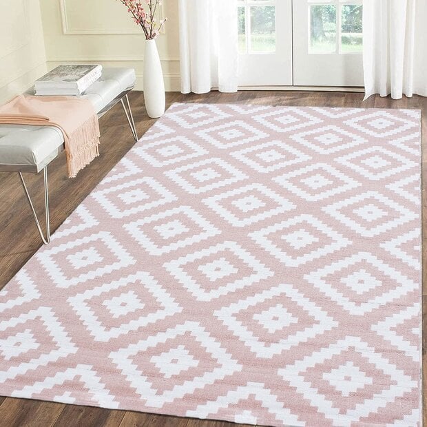 flycarpets Marlon Modern Roze vloerkleed - Boho
