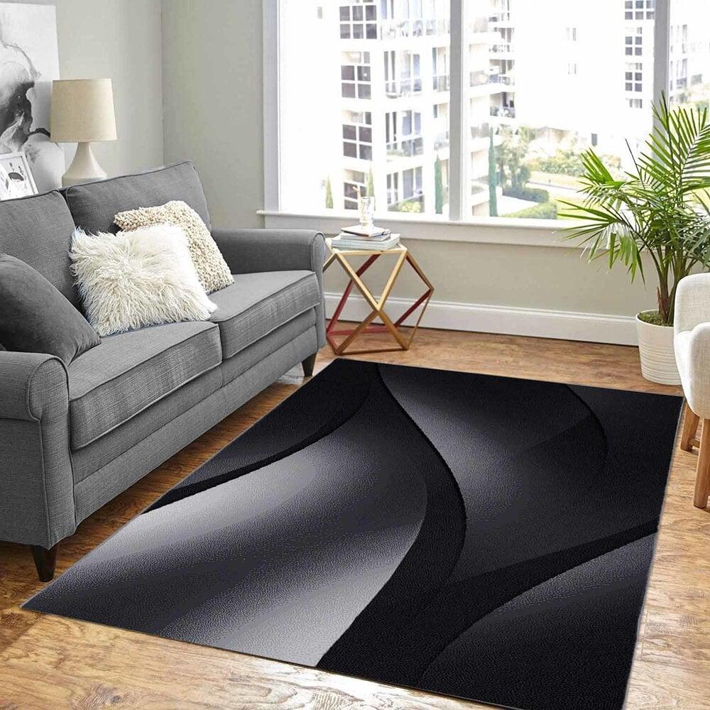 Flycarpets Marlon Modern Zwart / Grijs Vloerkleed