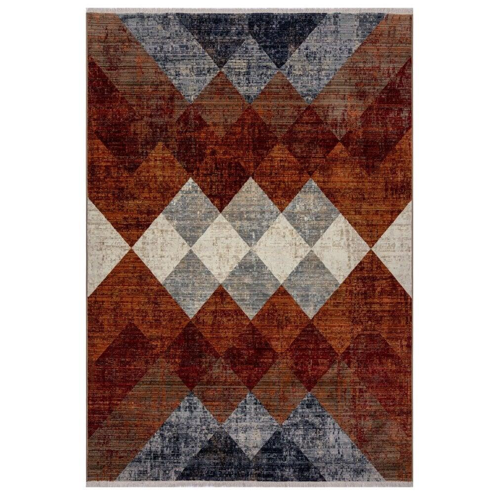 Flycarpets Modern Vloerkleed - Bradley Geo Rood