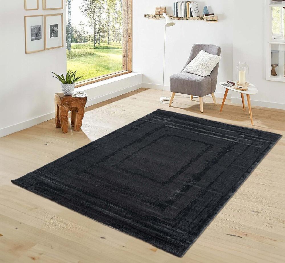 Flycarpets Modern Vloerkleed - Costa Antraciet/Zwart