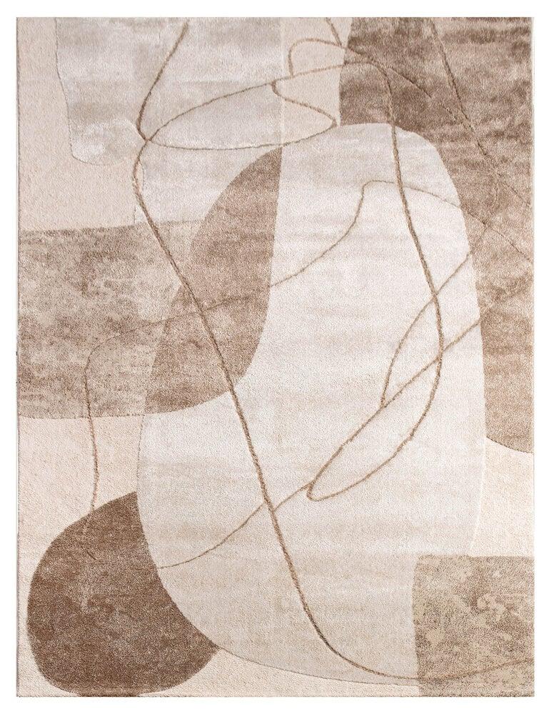Flycarpets Modern Vloerkleed – Evora Beige/Crème
