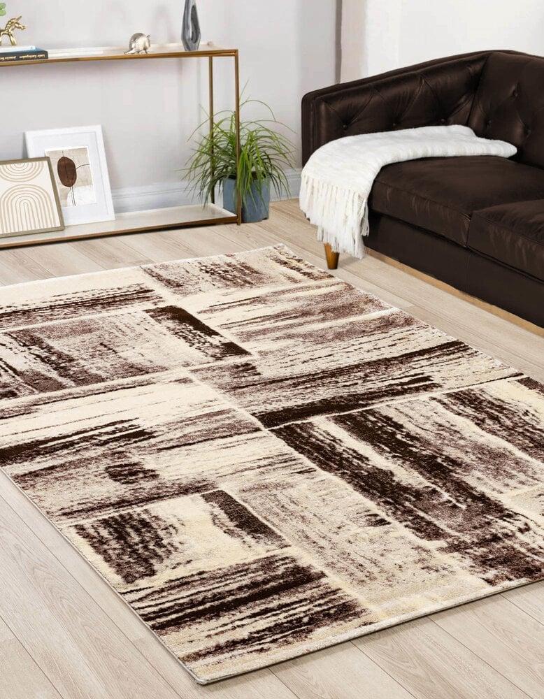 Flycarpets Modern Vloerkleed - Lima Designer Bruin