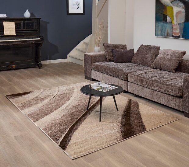 flycarpets Modern vloerkleed - Lima Designer Bruin