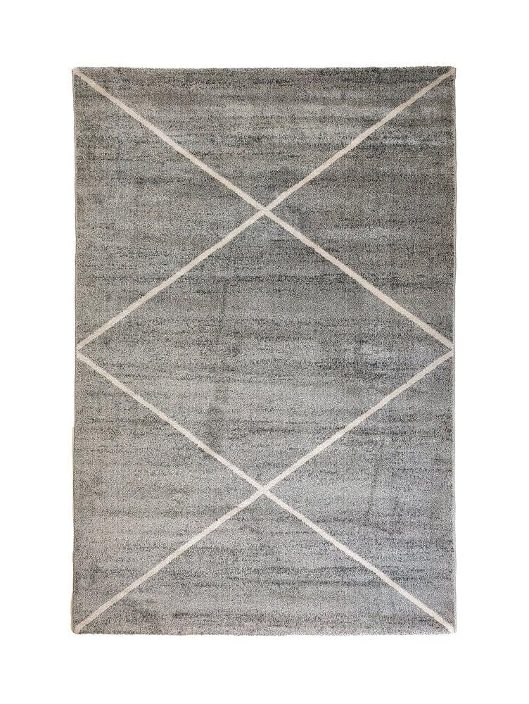 Flycarpets Modern Vloerkleed - Lima Geruit Grijs