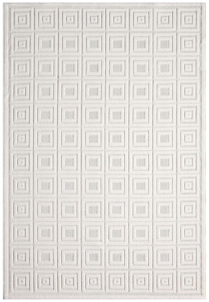 Flycarpets Modern Vloerkleed - Medea Cubes Wit