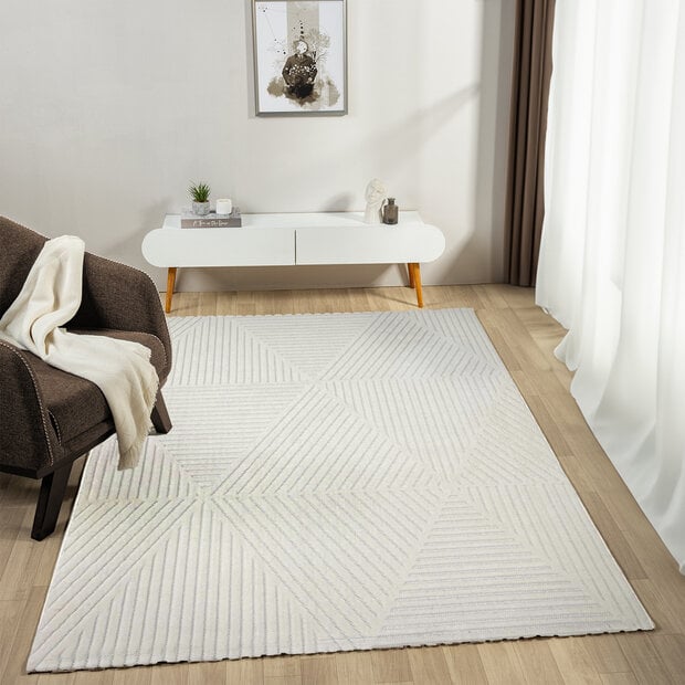flycarpets Modern vloerkleed - Medea - Wit