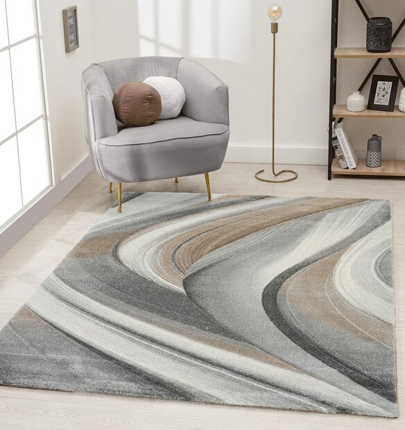 flycarpets Modern vloerkleed - Vernazza Beige/Grijs