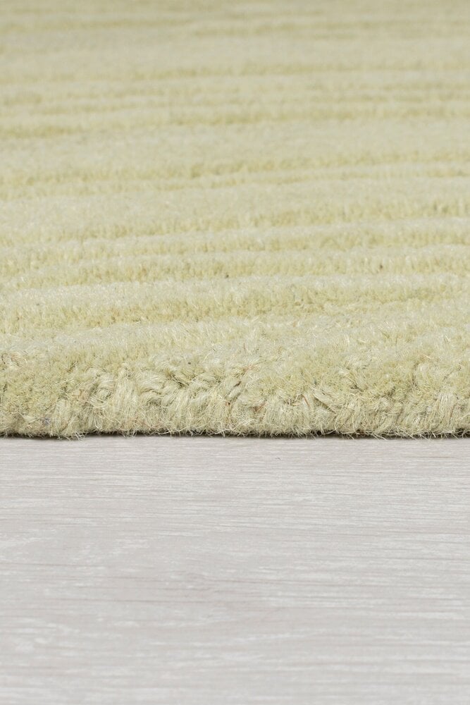 Flycarpets Moderne Loper Wol - Lino Leaf Salie Groen