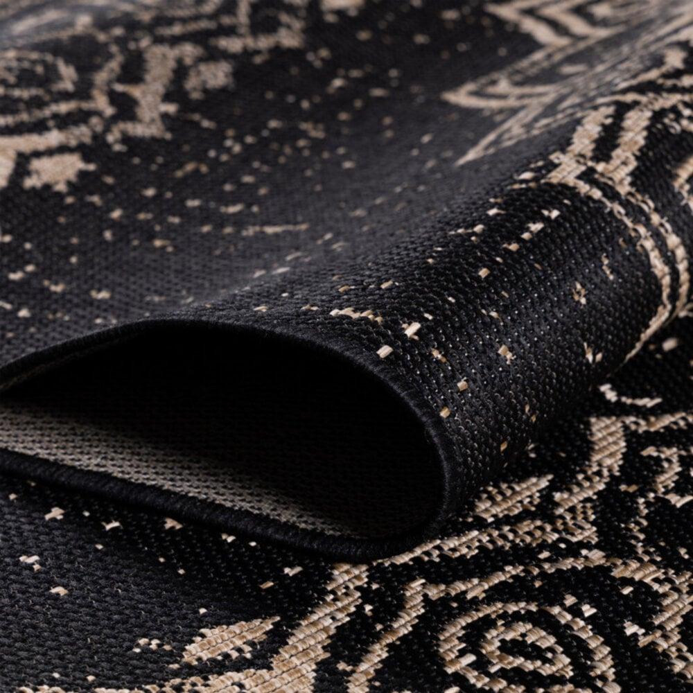 Flycarpets Rio Buitenkleed Indoor & Outdoor Zwart