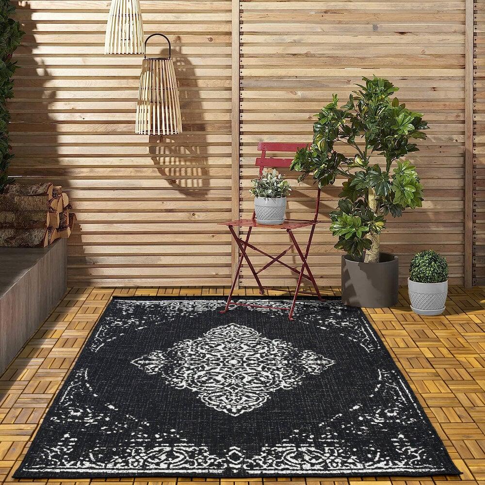 Flycarpets Rio Buitenkleed Indoor & Outdoor Zwart
