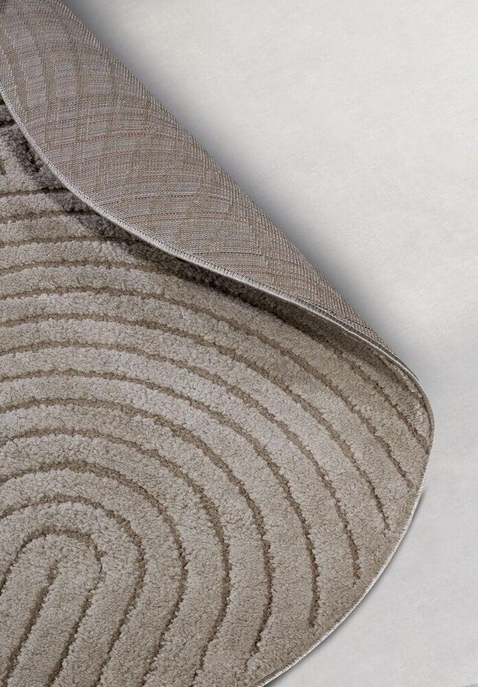 Flycarpets Rond Japandi Vloerkleed - Panglao Taupe