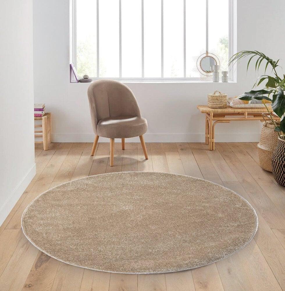 Flycarpets Rond Mono Vloerkleed - Effen Modern - Beige