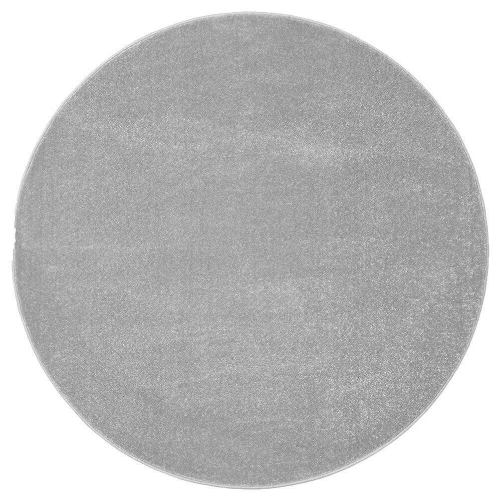 Flycarpets Rond Mono Vloerkleed - Effen Modern - Grijs