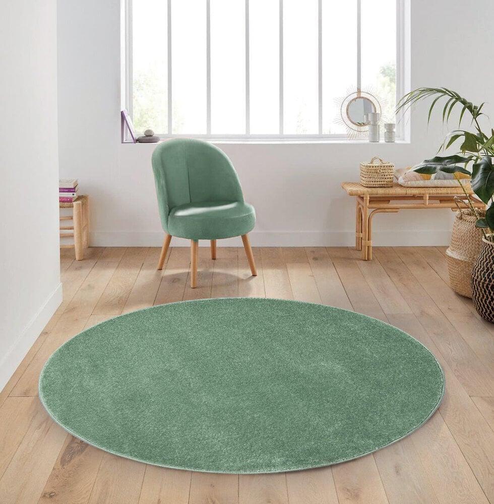 Flycarpets Rond Mono Vloerkleed - Effen Modern - Groen