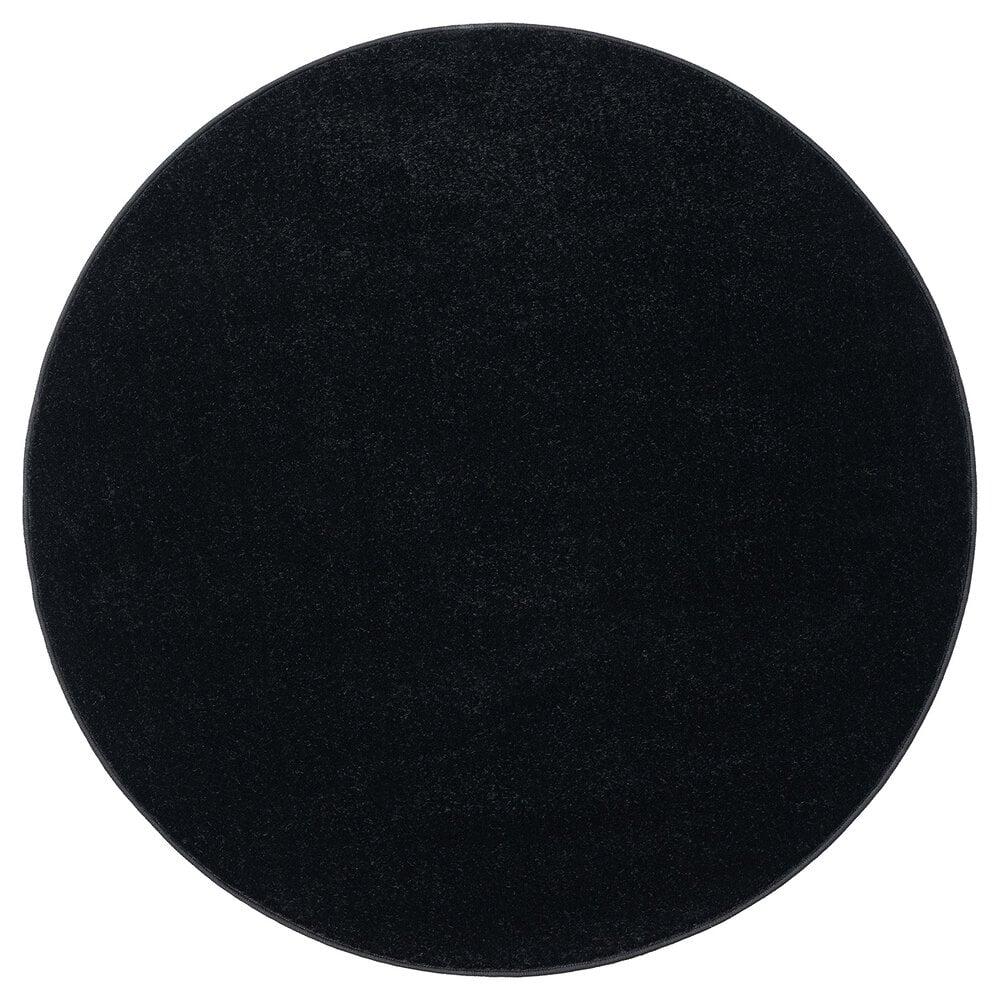 Flycarpets Rond Mono Vloerkleed - Effen Modern - Zwart