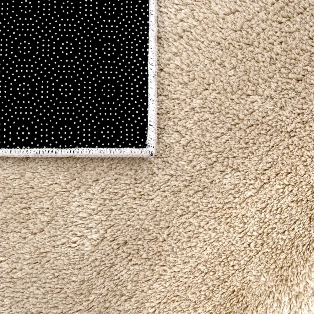 Flycarpets Rond Wasbaar Vloerkleed - Malaga Beige