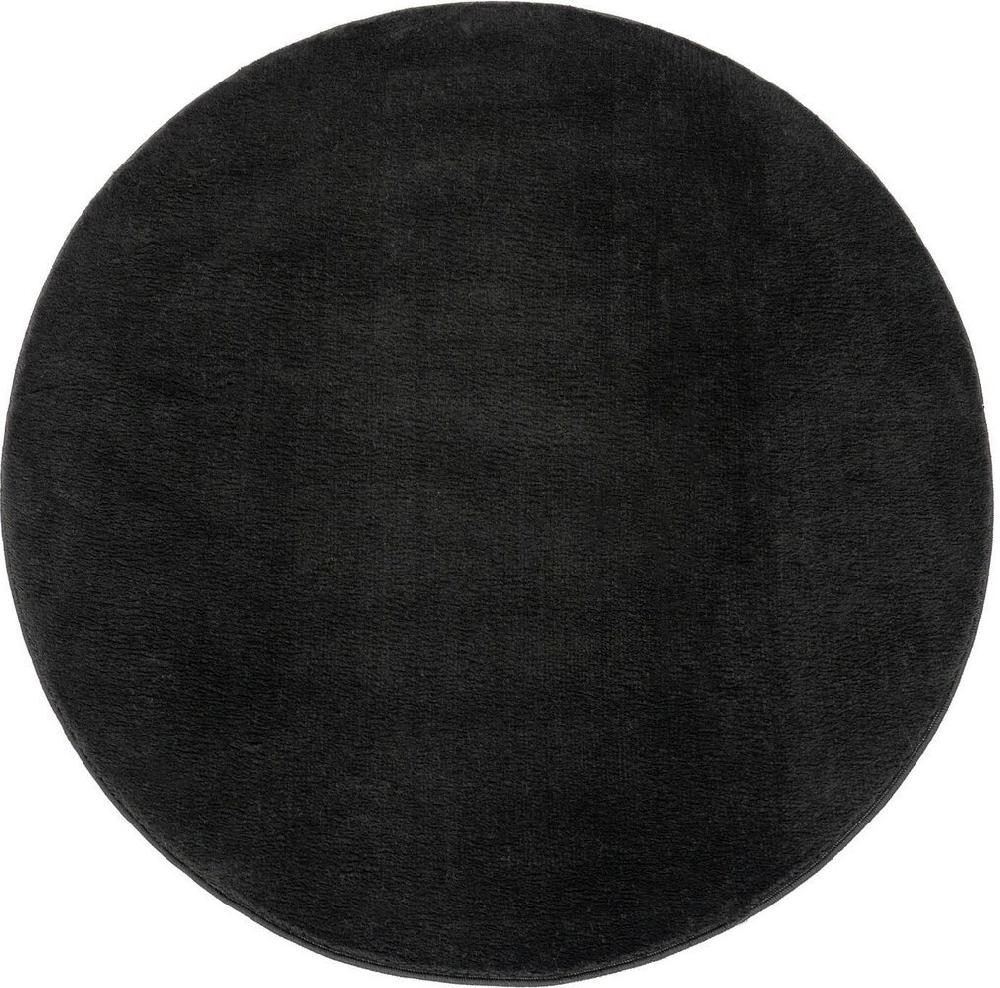 Flycarpets Rond Wasbaar Vloerkleed - Malaga Zwart
