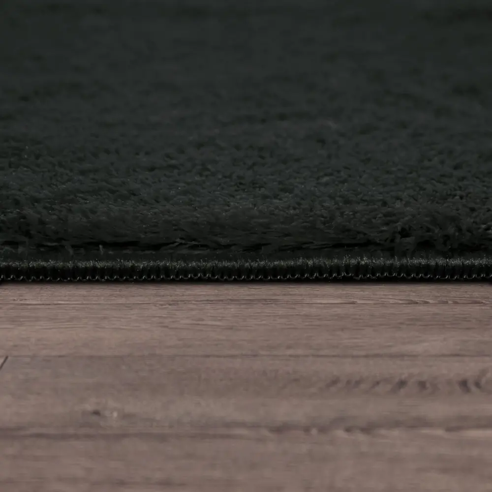 Flycarpets Rond Wasbaar Vloerkleed - Malaga Zwart