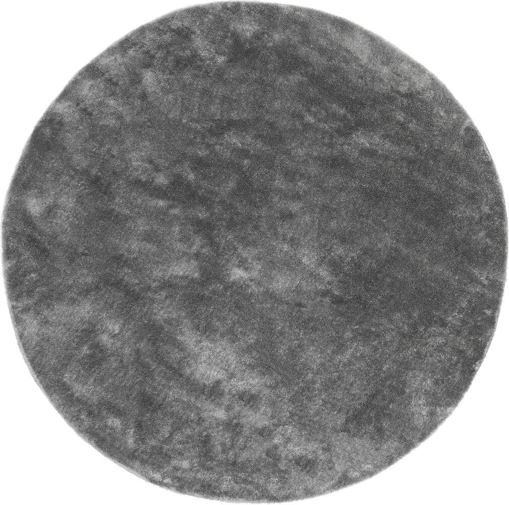 Flycarpets Rond Wasbaar Vloerkleed - Solid Grijs