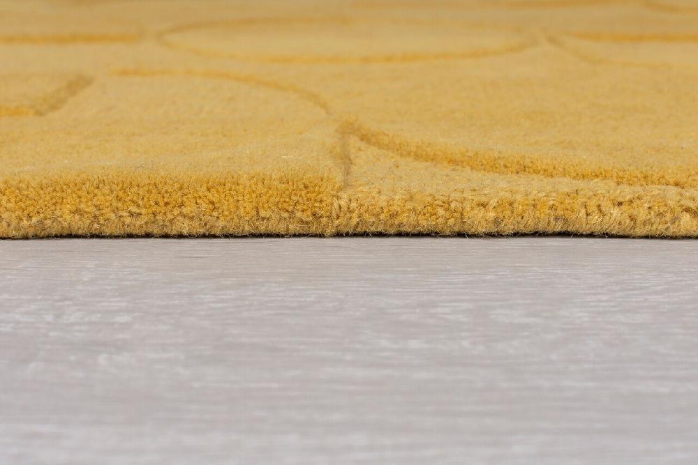 Flycarpets Rond Wollen Vloerkleed - Gigi Okergeel