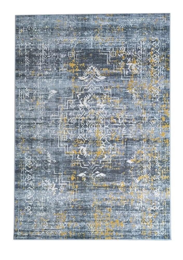 Flycarpets Sarande Vintage Grijs / Geel Vloerkleed