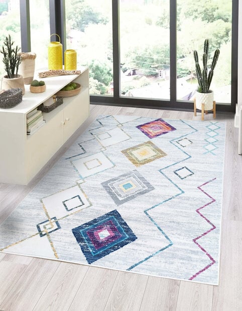 flycarpets Sarande Vintage Multi vloerkleed - Ruiten
