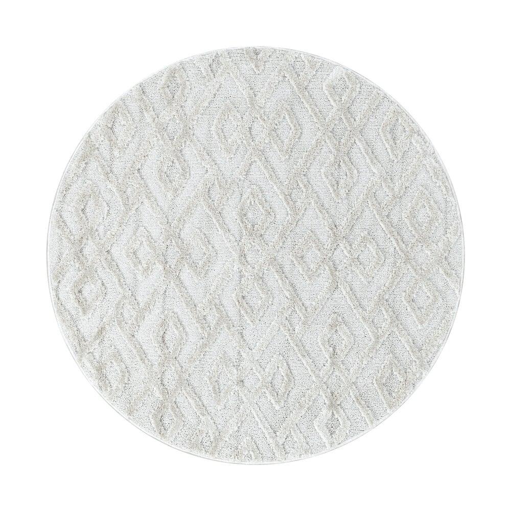 Flycarpets Sofia Modern Crème Rond Vloerkleed