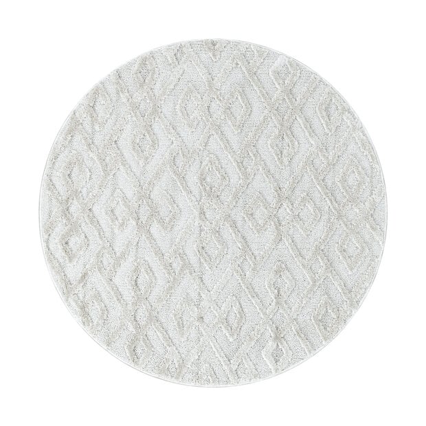 flycarpets Sofia Modern Crème Rond vloerkleed