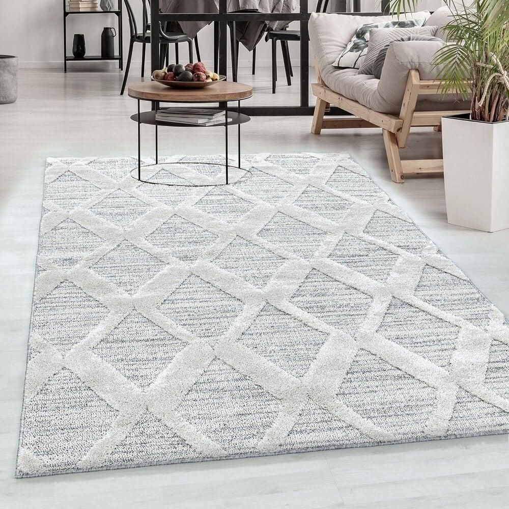 Flycarpets Sofia Modern Grijs Vloerkleed - Geruit