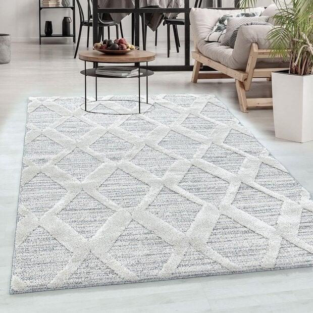 flycarpets Sofia Modern Grijs vloerkleed - Geruit