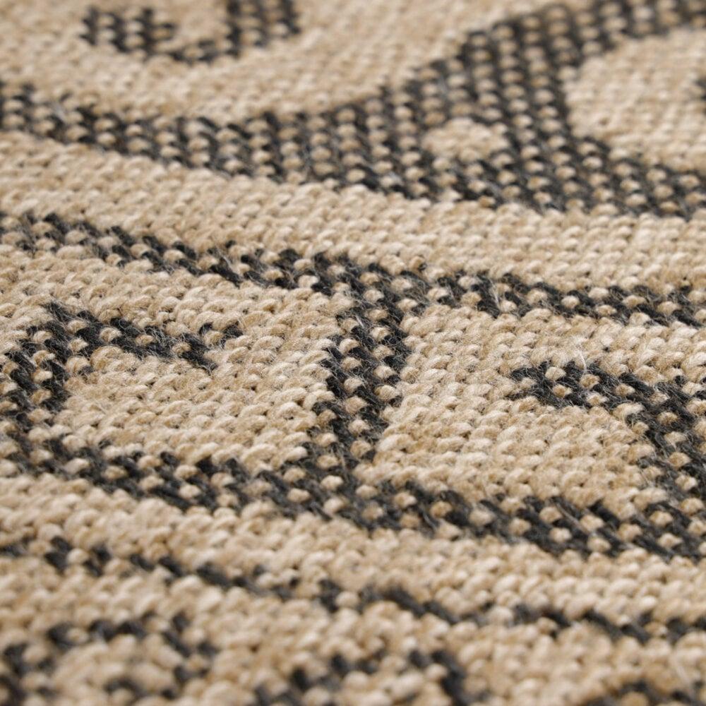 Flycarpets Summit Indoor & Outdoor Beige / Zwart Rond