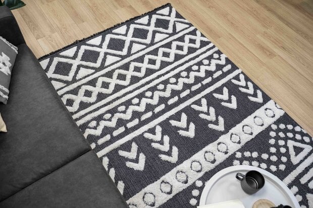 flycarpets Tagena Modern Antraciet vloerkleed