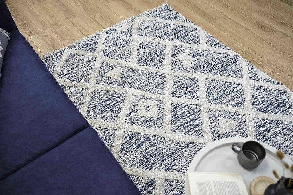 Flycarpets Tagena Modern Blauw Vloerkleed