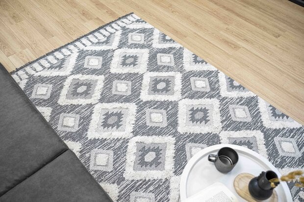 flycarpets Tagena Modern Grijs vloerkleed