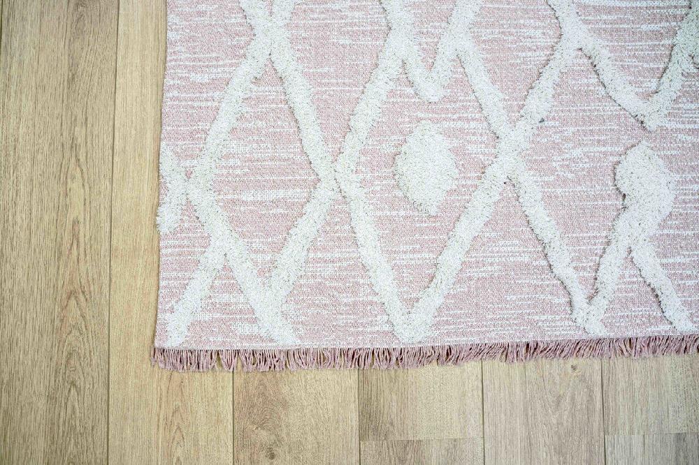 Flycarpets Tagena Modern Roze Vloerkleed