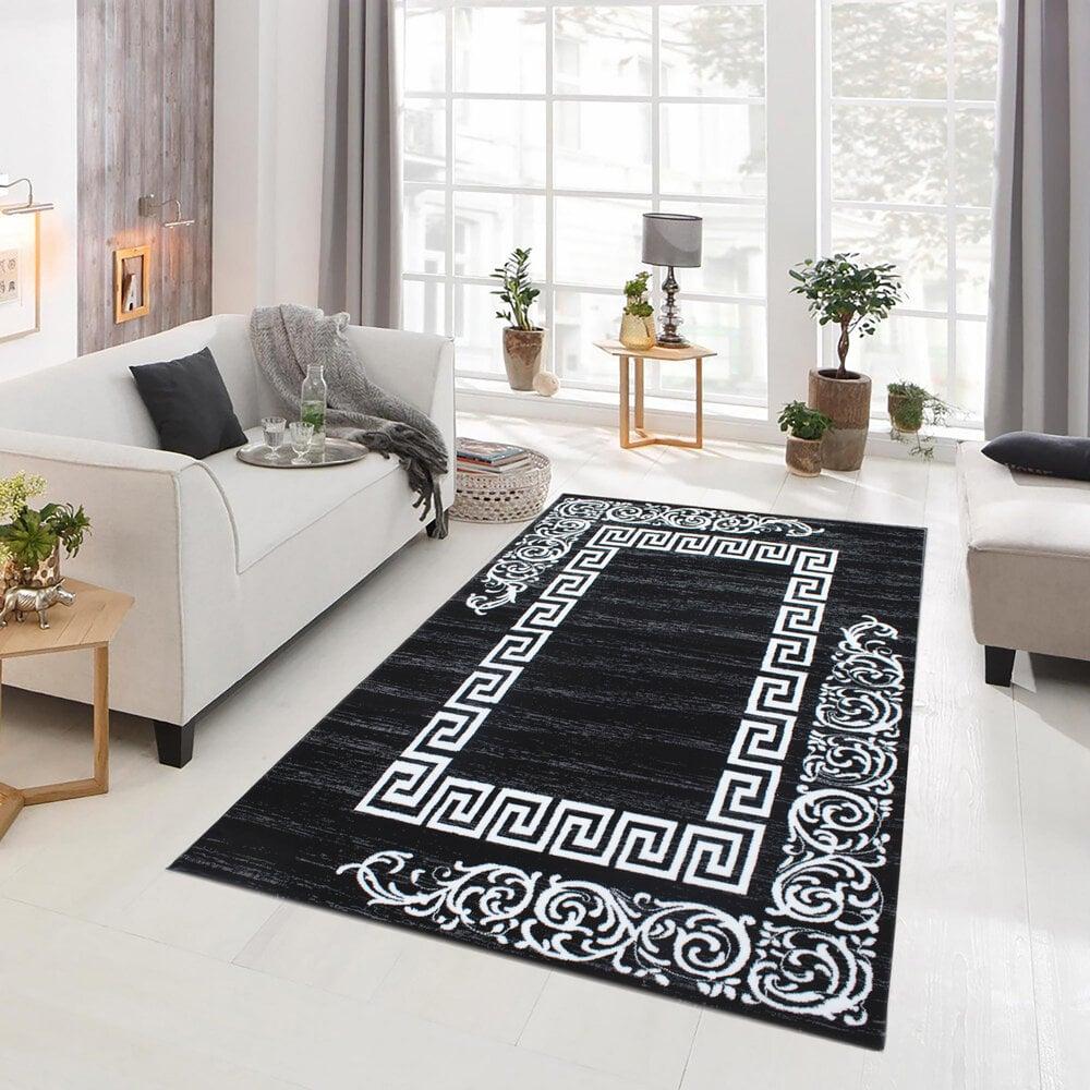 Flycarpets Torino Modern Vloerkleed - Zwart