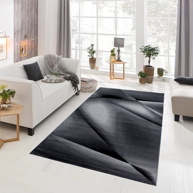 flycarpets Torino Modern vloerkleed - zwart