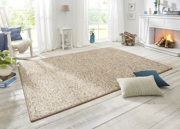 flycarpets Tufted vloerkleed - Wollen Look Beige