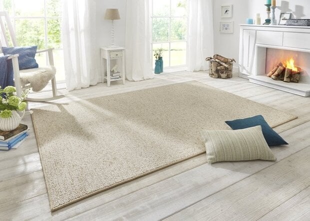 flycarpets Tufted vloerkleed - Wollen Look Crème
