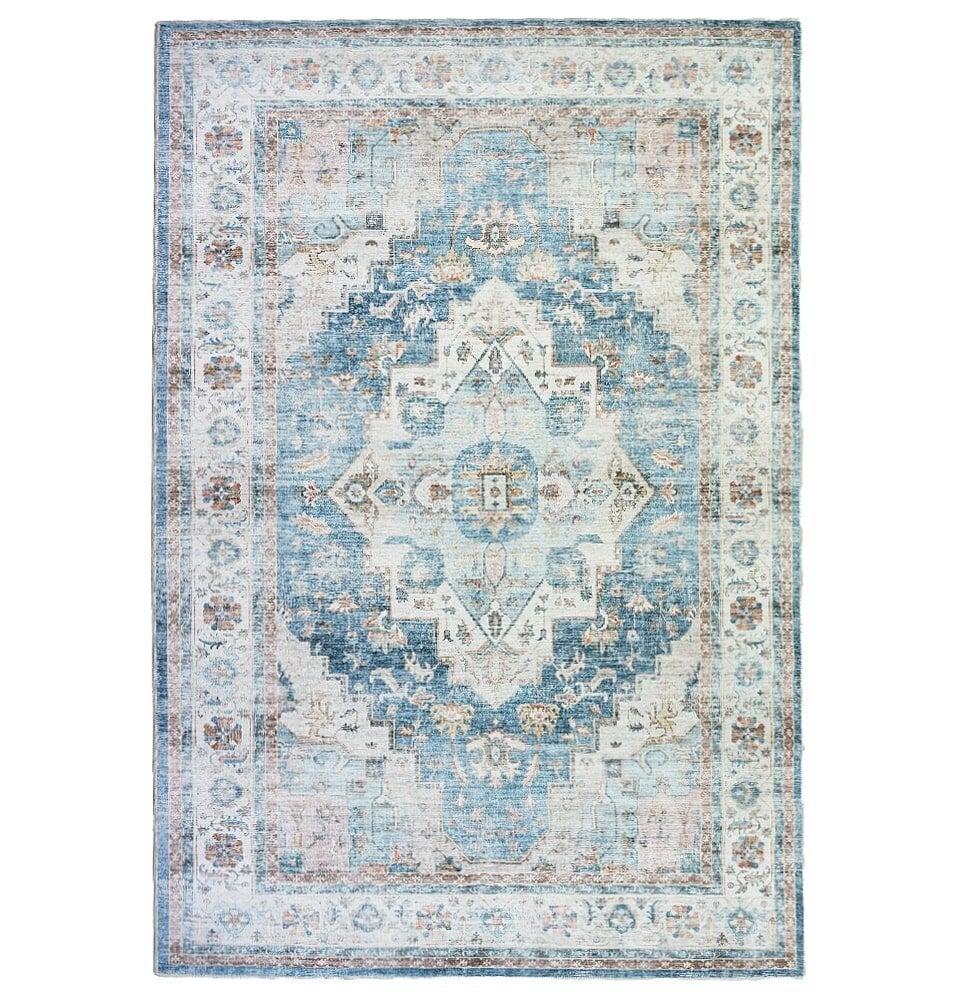 Flycarpets Vintage Vloerkleed - Burano Blauw/Multi