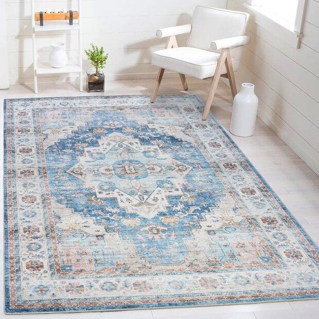 flycarpets Vintage vloerkleed - Burano Blauw/Multi