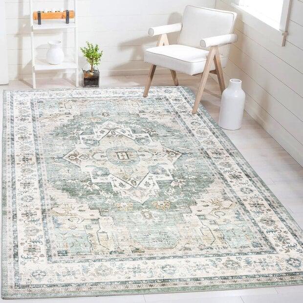flycarpets Vintage vloerkleed - Burano Groen/Beige