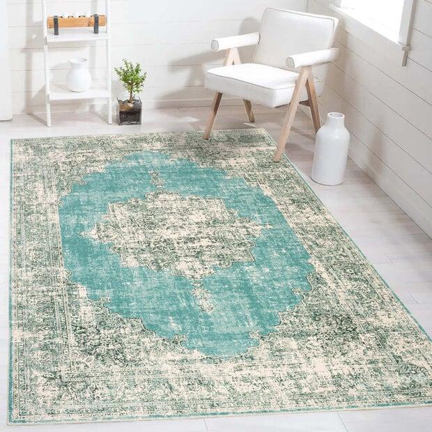 flycarpets Vintage vloerkleed - Burano Mint Groen