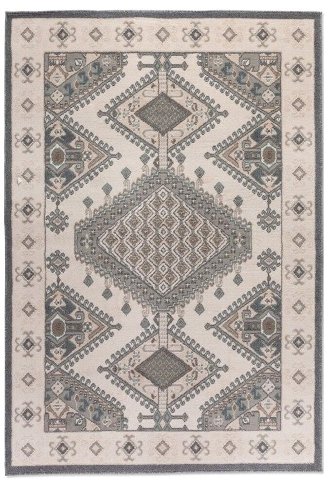 Flycarpets Vintage Vloerkleed - Lakan Crème / Grijs