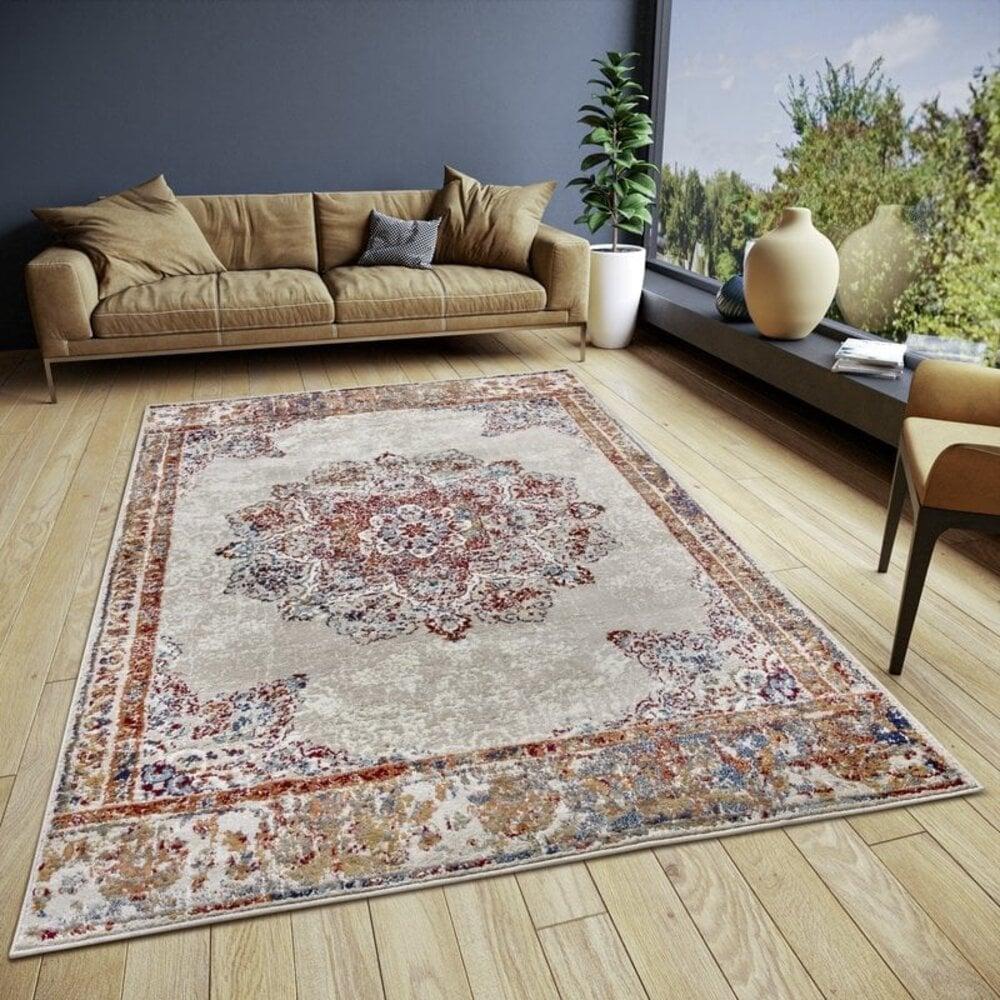 Flycarpets Vintage Vloerkleed - Maderno Crème / Multi