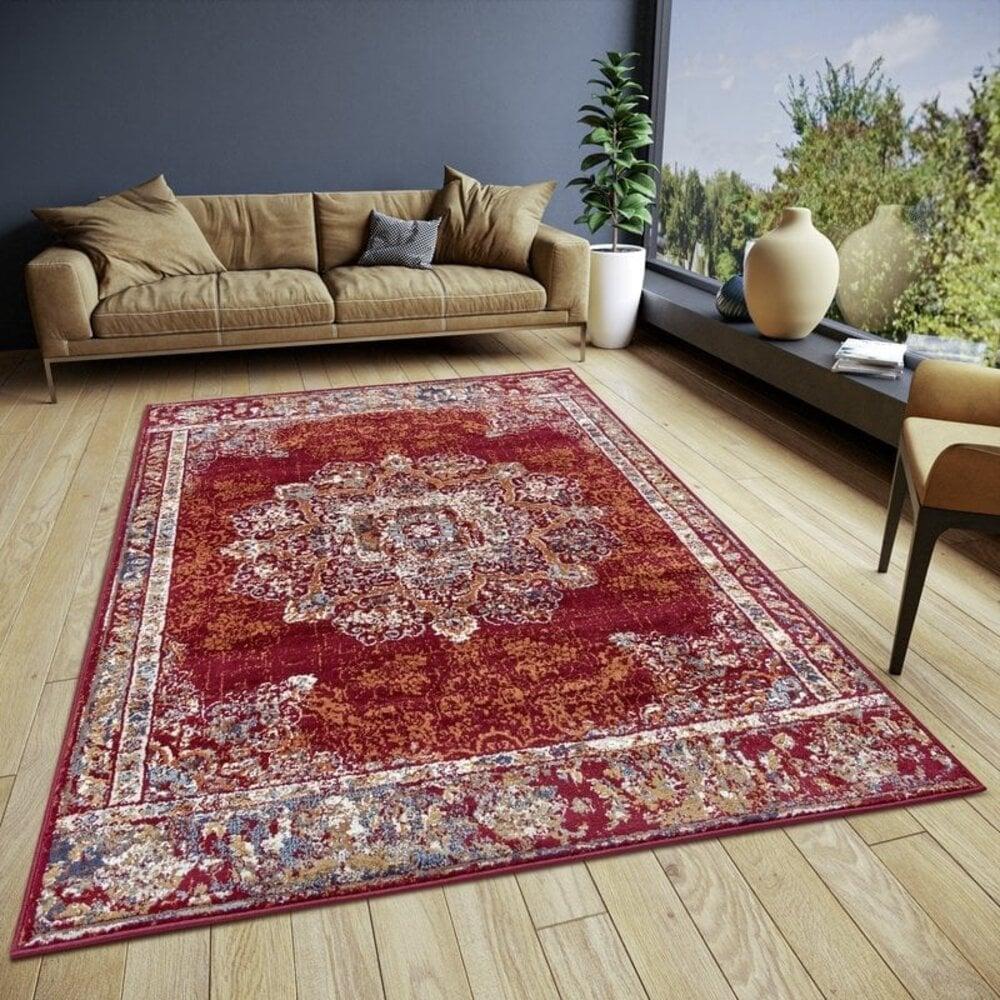 Flycarpets Vintage Vloerkleed - Maderno Rood / Multi