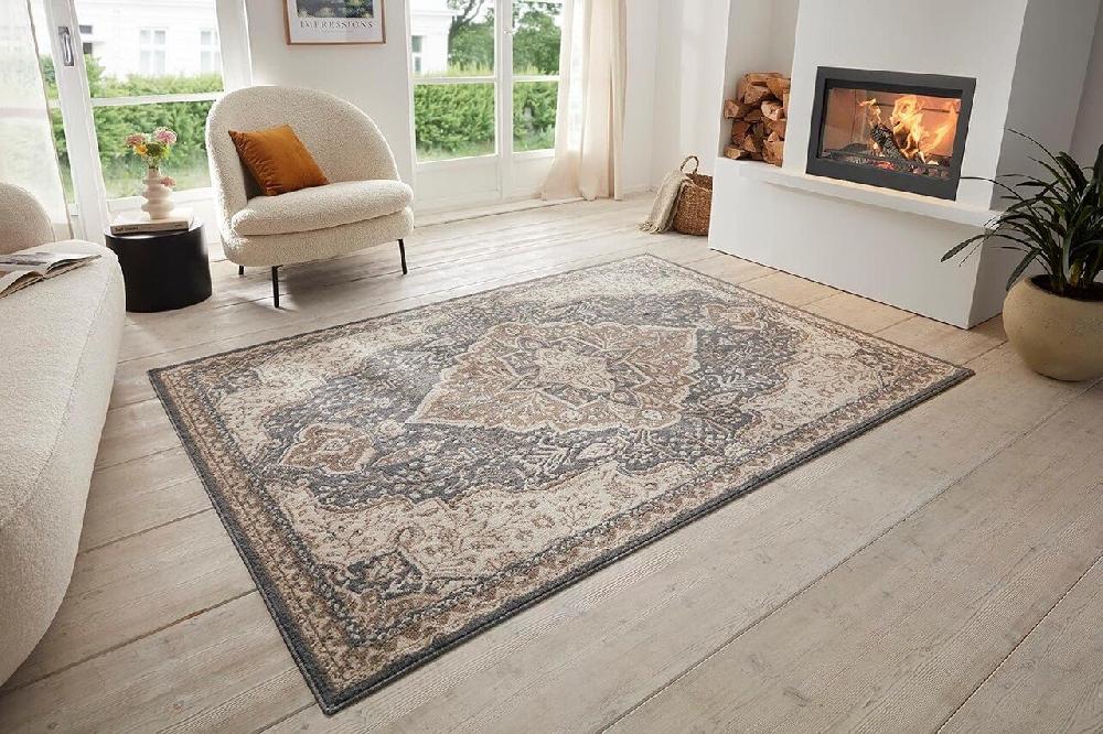 Flycarpets Vintage Vloerkleed - Orken Gruis/Bruin