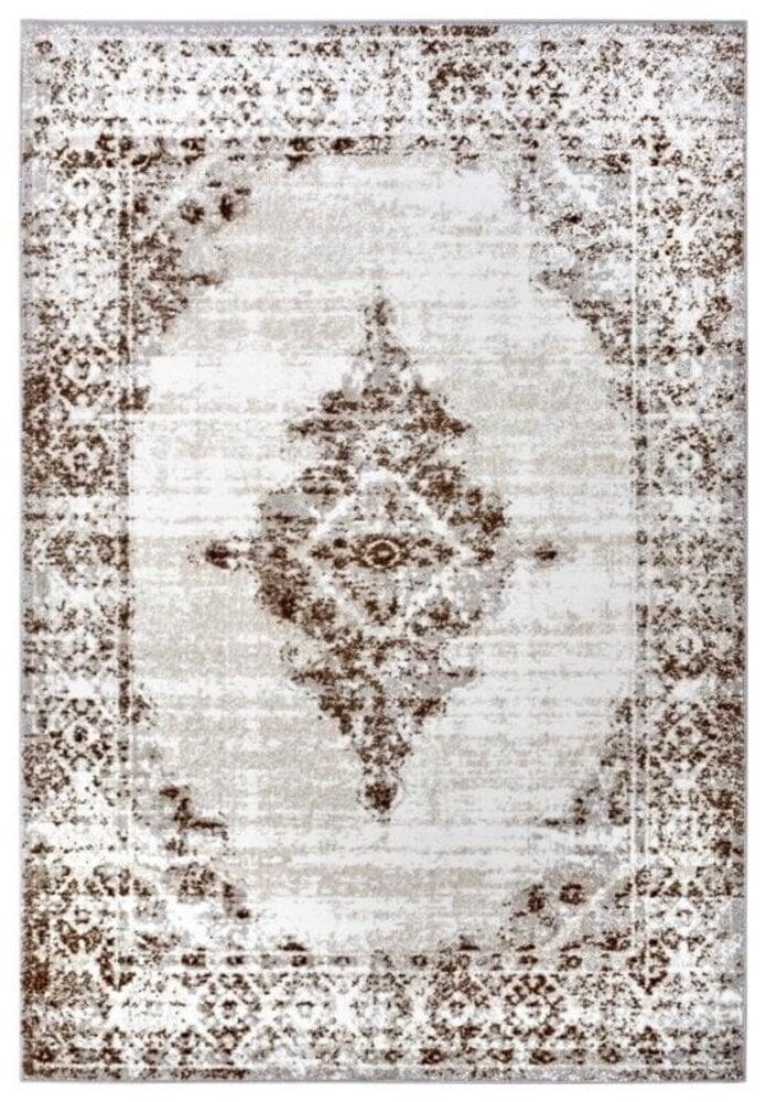 Flycarpets Vintage Vloerkleed - Shine Crème/Bruin