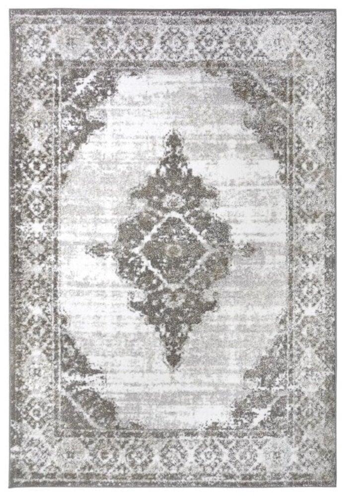 Flycarpets Vintage Vloerkleed - Shine Crème/Grijs